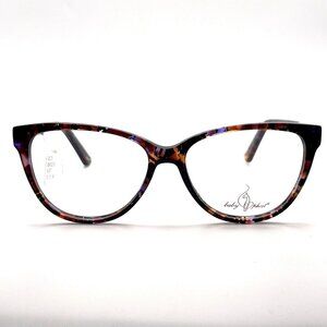 Baby Phat BV278 PURTT Eyeglass Frames Cat Eye Purple Brown Tortoise 53-15-140